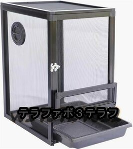 爬虫類用品 爬虫類ケージ 丈夫で耐久性アルミニウム合金育種箱通気性の良トカゲ ケージ 両生類 ケージ 50*50*100cm