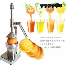 果汁しぼり器 ハンドブレンダー スロー ハンド ジューサー ステンレス 果汁 絞り 器 小さい レモン果汁 ライムジュース ミキサー 手動_画像4