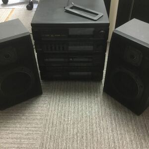 SANYO システムコンポ 中古品 3点セット 三洋電気 DC-60R MC 中古品 動作未確認 通電のみ確認 ［ジャンク品］