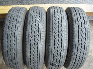 *T458 165R13 LT 6PR 4ps.@2018 year made Bridgestone V600 spew groove used tire 18 year made BS 6 pra i* Toyama city *