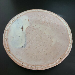  Hagi . Shibuya mud poetry circle plate Φ approximately 14.5cm unused small plate (af10)