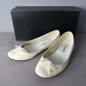 repetto/レペット/36/定価27,300円/箱付き/フランス製/エナメル/バレエシューズ/ホワイト/白/レディース