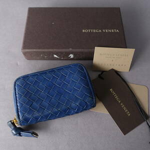 BOTTEGA VENETA/ボッテガヴェネタ/べネタ/イタリア製/箱付き/小銭入れ/コインケース財布/ブルー/青