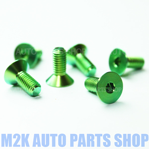  titanium bolt steering gear 6 piece steering wheel steering gear bolt plate screw M5 HEX titanium racing green 