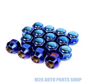  wheel nut 16 piece color Short nut titanium blue plating P1.25 19HEX blue sapphire blue Alpha nut 