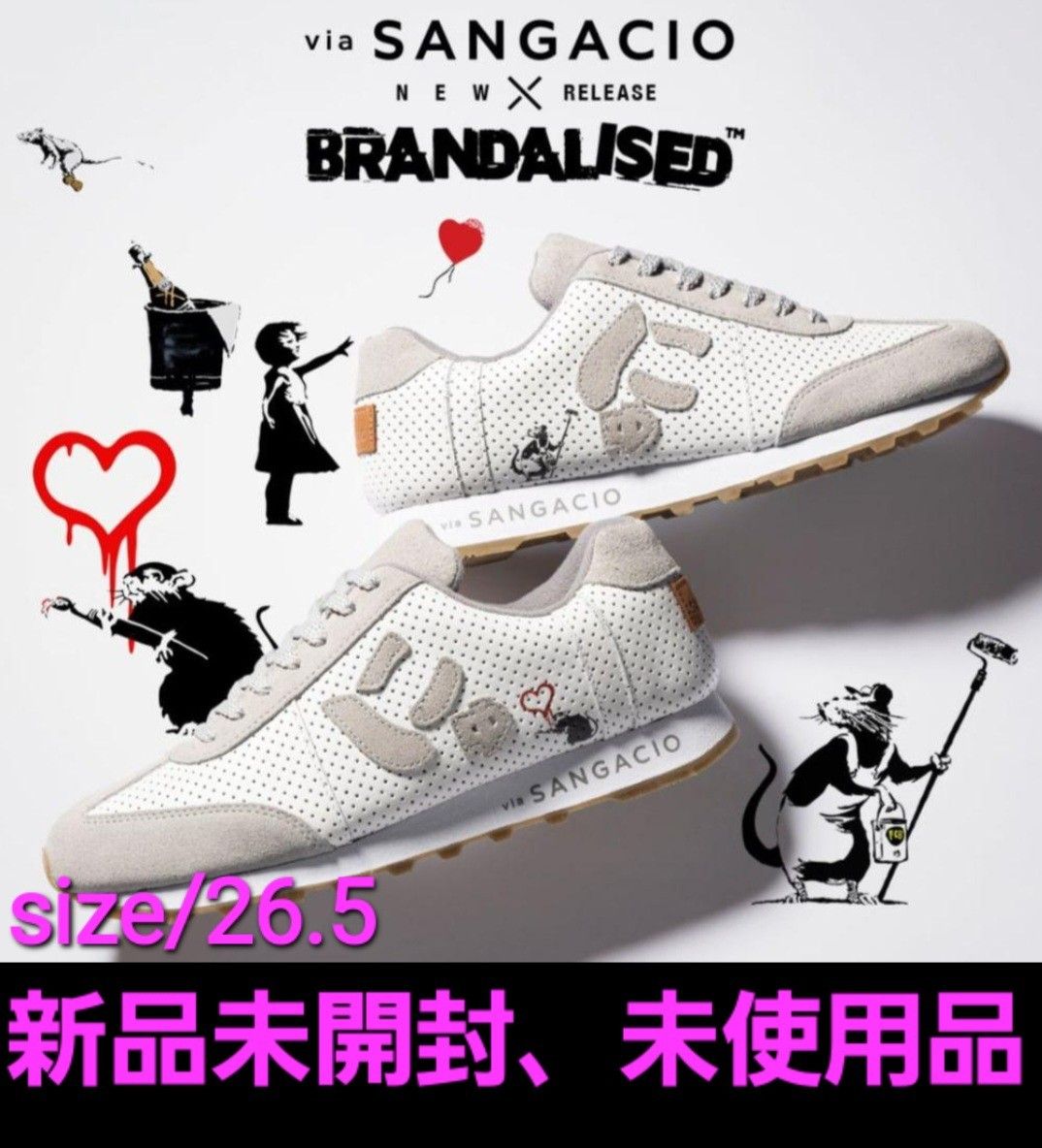 via SANGACIO×BRANDALISED バンクシー スニーカー にゅ～ずMOM｜PayPay