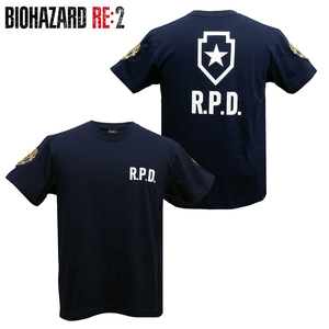 Mサイズ バイオハザード RE:2 Tシャツ R.P.D. BIOHAZARD S.T.A.R.S. スターズ Resident Evil レオン クレア　生化危机