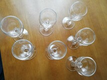 アンティーク ミニワイングラス 7客 シンプル 食前酒 シェリーグラス リキュールグラス ビンテージ mini wine glass 送料込み_画像5
