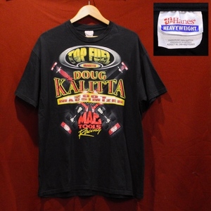 MAC TOOLS RACING DOUG KALITTA 2001 MACSIMIZER TOP FUEL DRAGSTER NHRA WINSTON Drag クレジット Tシャツ 黒 XL