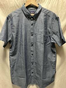 美品 patagonia ブラフサイド シャツ シャンブレー B/D XL 廃番希少品 surf デニムシャツ ワークシャツ ボタンダウン