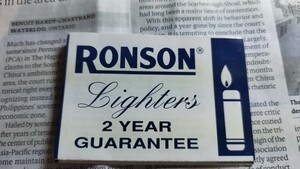 レア RONSON ギャランティ guarantee ロンソン 当時物 メイドイン ウィンドミル オイルライター ギャランティ