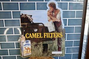 ビンテージ　８０’s CAMEL キャメル　メタルサイン　看板　アメリカ製　タバコ　ガレージ　インテリア　