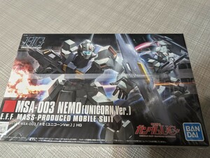 1円〜　HGUC　ネモ　ユニコーンver　新品未開封　ガンプラ　バンダイ　保護袋入　プラモデル　機動戦士ガンダムUC　同梱可