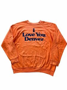 ●●vintage 70's us製 I Love You Denver デンバー スウェット L オレンジ●●