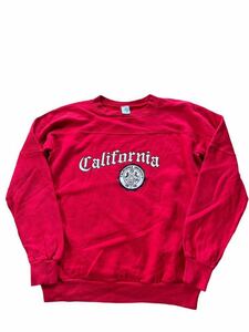 ●●vintage 1970's us製 ARTEX CALIFORNIA UNIVERSITY アルテックス カリフォルニア大学 スウェット L 赤●●