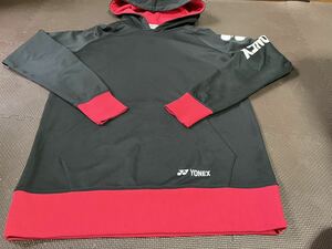  beautiful goods YONEX reverse side nappy black, red, Logo white ( embroidery ) sleeve Logo white stretch Parker size S