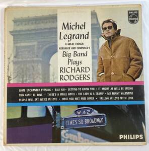 ミシェル・ルグラン (Michel Legrand) / Michel Legrand Big Band Plays Richard Rodgers 英盤LP Philips BL 7605 MONO