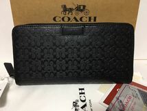 【未使用・送料無料】COACH 長財布★ラウンドファスナー★コーチ　F74546 ブラック　新品_画像1