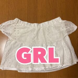 グレイル　GRL オフショル オフショルダー ホワイト　レース　フリル