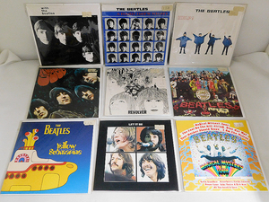 英国製「The Beatles ビートルズ ジャケットデザイン グリーティング・カード 9枚セット」ライセンス品 アナログ・レコード風 ポストカード