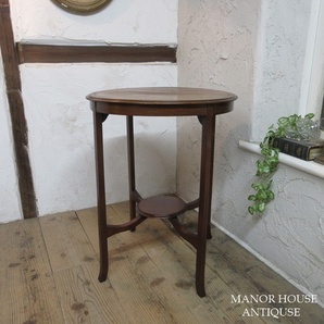 イギリス アンティーク 家具 オケージョナルテーブル サイドテーブル 店舗什器 木製 マホガニー 英国 SMALLTABLE 6353dの画像1