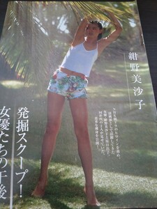 ■紺野美沙子　●切り抜き４P　●女優　　　　　　　　　R286　　　　