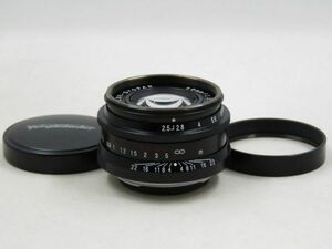 [20860W2]★新品級★フォクトレンダー COLOR-SKOPAR 50mm F2.5 Lマウント ブラック フード付き