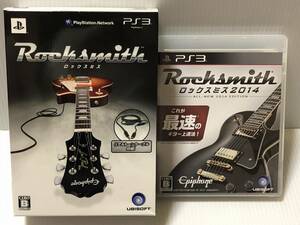 PS3 中古 ロックスミス 同梱版 セット 2014付き 動作良好 Rocksmith ギターゲーム 練習 上達 習得 まとめ SONY プレステ 34567