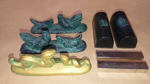  calligraphy tool weight 7 piece set used beautiful goods paper house. love warehouse goods old .( writing brush . weight 3 piece contains )