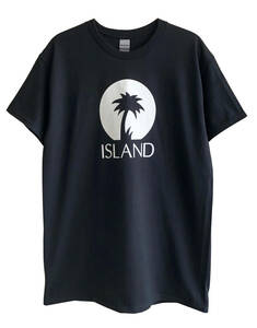 即決【海外買付/新品】island Records レーベルロゴ Tシャツ/Lサイズ/ブラック/Bob Marley/レゲエ/DUB/レア/GILDAN/激レア (luz.is.t.b)