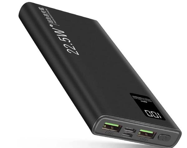 モバイルバッテリー 大容量 10000mAh 軽量 薄型 PD22.5W+USB-TYPE C入出力ポート&QC3.0対応 コネクタタイプUSB Type C