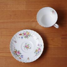 ミントン マーロウ 花柄 ティーカップ ソーサー Minton Marlow イギリス ヴィンテージ 食器 陶器 #230912-1 アンティーク レトロ_画像8