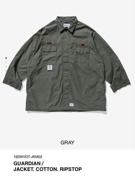 WTAPS GUARDIAN JACKET グレーM