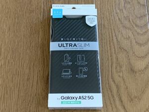 ★☆ Galaxy A52 SC-53B 手帳型 スリムケース カーボン 調 ブラック TPU PM-G214PLFUCB 新品 未使用 送料140円～ ELECOM エレコム