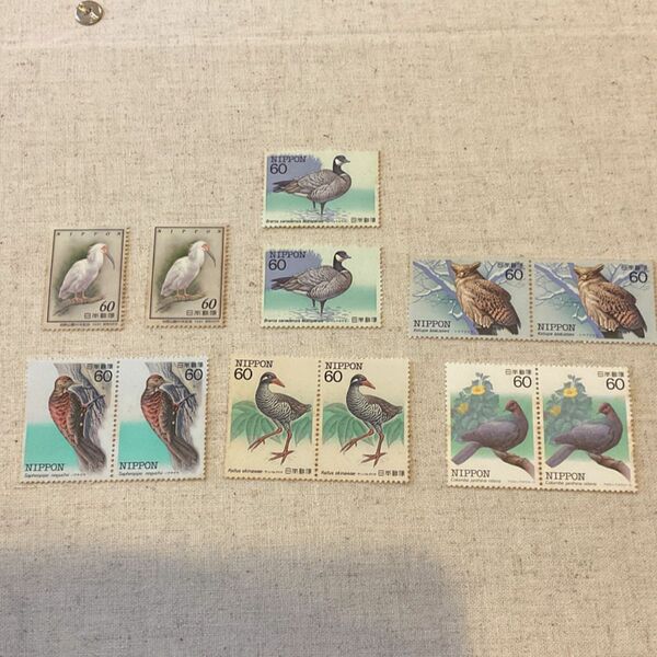 日本郵便　特殊鳥類シリーズ＋a 6種12枚