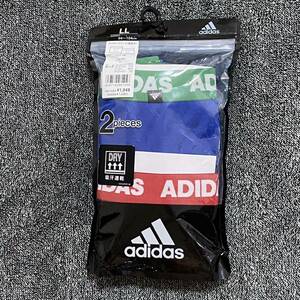 新品 adidasメンズ ボクサーパンツ スポーツショーツ LLサイズ 2枚 前あき 送料無料 送料込 吸汗速乾 グンゼ ボクサーブリーフ GUNZE