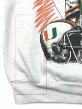 ヴィンテージ レトロ 古着 MIAMI HURRICANES プリントデザイン 長袖 スウェット トレーナー 白 生成り ( ttu2208415 )_画像8