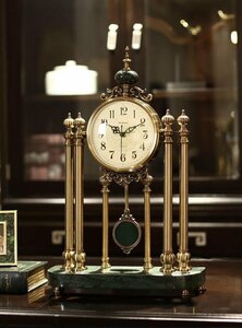 人気美品☆アメリカ式　復古　置時計　机の上　応接間　やや贅沢　置物　創意　静音　置時計　2色