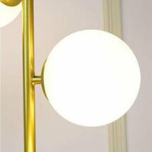 スタンドライト 照明器具 おしゃれ LED ライト 北欧シンプル ボールランプシェード　インテリア照明 組立簡単、調光調色 ゴールド_画像4
