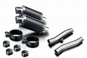 DELKEVIC スリップオンカーボンオーバルマフラー★TRIUMPH TRIDENT 750 1994-1998 225mm KIT03B9