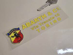 【送料無料】 ABARTH & Co アバルト クラシック ステッカー 内貼りタイプ 500 595 695 124スパイダー