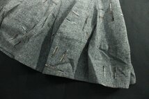 美品 イオコムイオ/センソユニコ ウール膝丈フレアスカート定価3.6万 グレー38 rh757_画像7