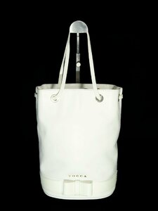 ☆美品2020☆TOCCAトッカ/一部店舗限定LIEN BAG牛革巾着バッグ定価3万円:白ni814