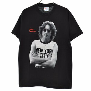 【L】VINTAGE / ヴィンテージ 90s Hanes ボディ John Lennon ジョンレノン New York City半袖Tシャツ バンドTシャツ バンT