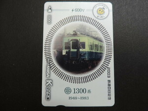 ★１３００系・京阪電車１９４８～１９８３★　　鉄道の日　スルッとＫＡＮＳＡＩ・Ｋカード　１０００円分　　使用済み（残高０）