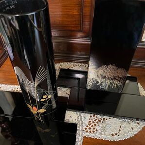 漆 花器 2点