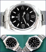 【美品】ROLEX214270ROLEXエクスプローラーⅠ【ブラックアウトダイヤル】EXPLORERⅠロレックス_画像9