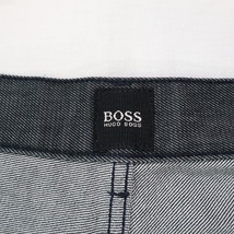 HUGO BOSS ヒューゴボス バイカーデニムパンツ ROCK ボタンフライ ストレートジーンズ グレー イタリア製 メンズ W35 L相当_画像7