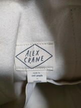 美品　アメリカ製　ALEX CRANE／tam tote／グリーン×アイボリー／トートバッグ／ツートーン／無地／アレックスクレーン　ウール系素材_画像6
