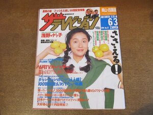 2309YS●ザ・テレビジョン 岡山・四国版/1994.6.3●表紙：浅野ゆう子/石田純一/内田有紀/安田成美/酒井法子/安達祐実/ダウンタウン